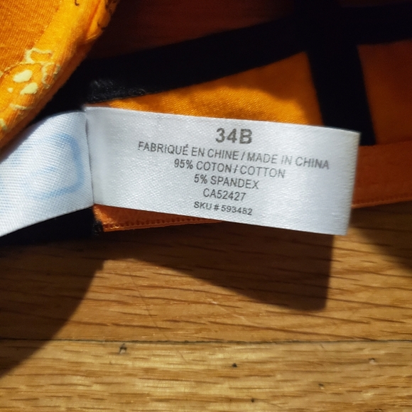 Orange skull Glo bra - Picture 5 of 6